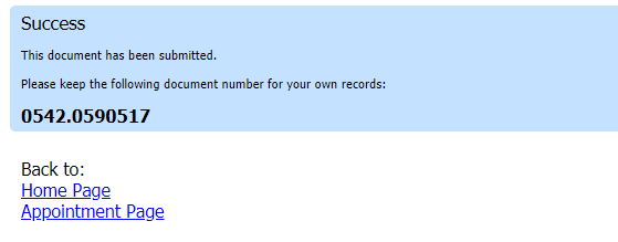 BudgetAUTH - Submission Confirmation