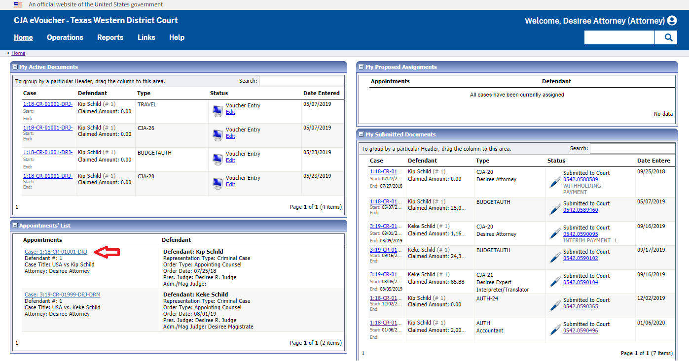Attorney Home Page